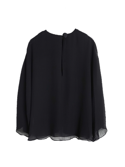 Pleats Sheer Blouse