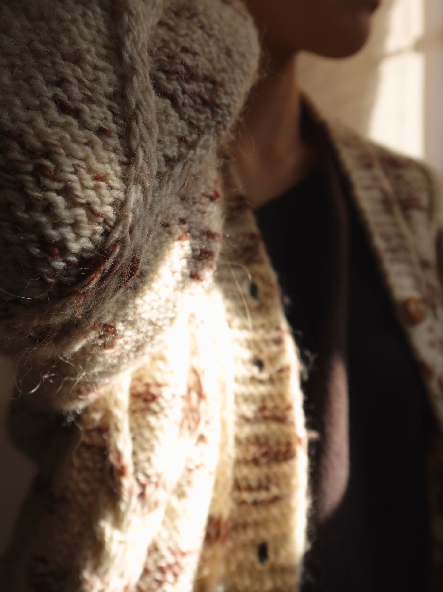 Marble Cable Knit Cardigan