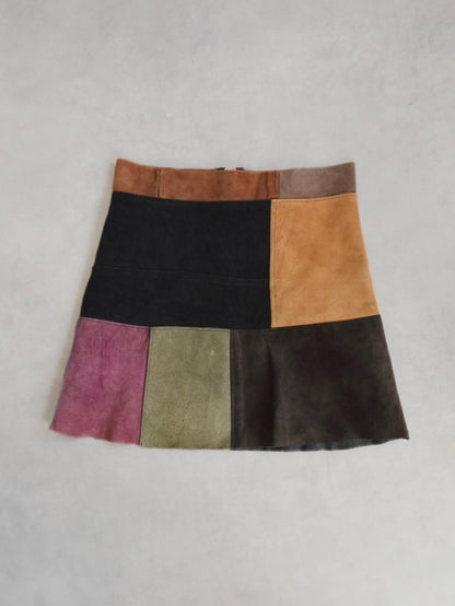 Patchwork Suède Skirt