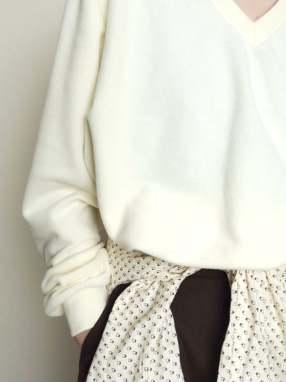 Fleece Vneck Tops