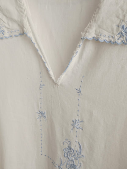 Embroidery Long Shirt Dress
