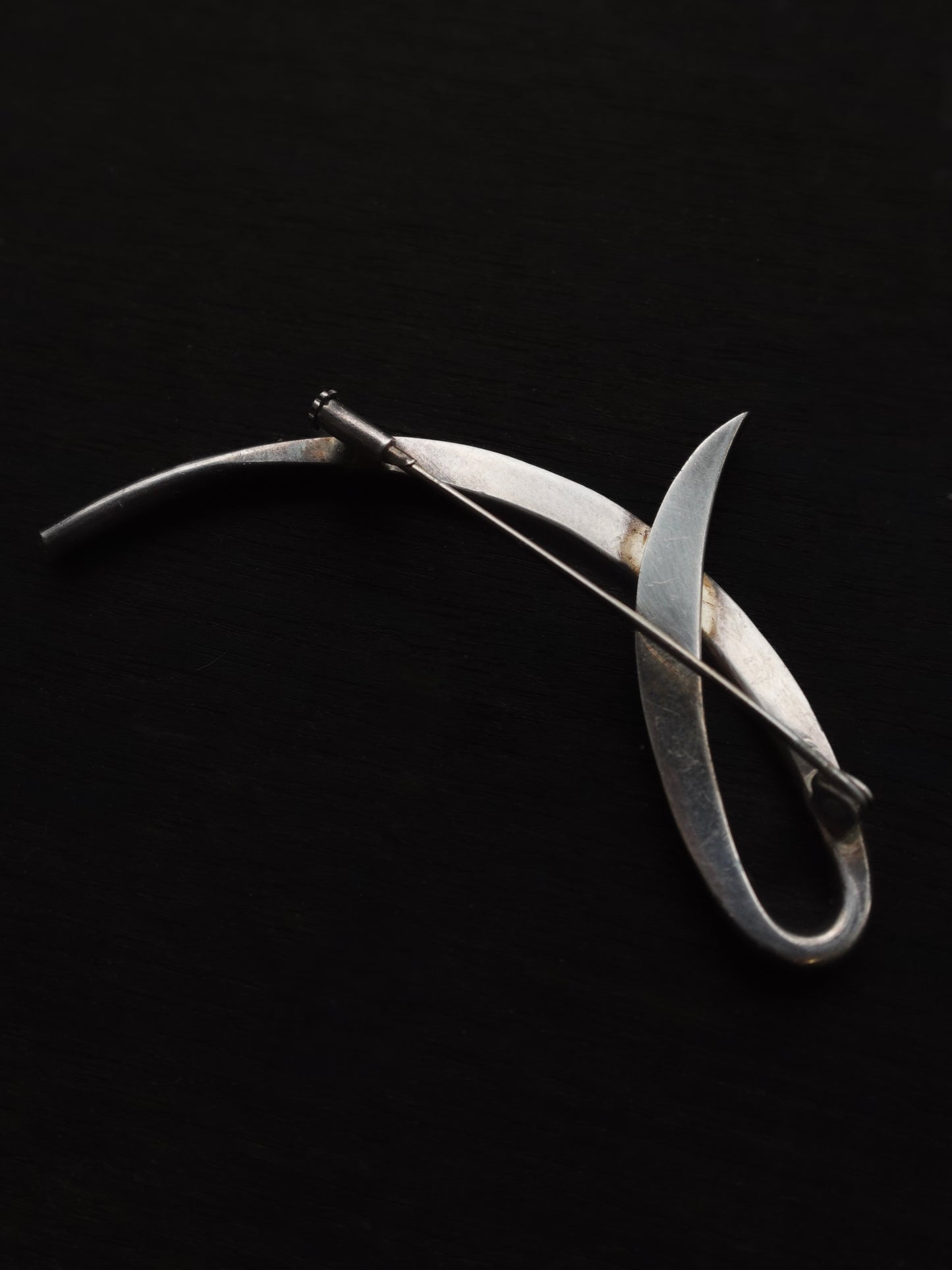 Silver Brooch - Trombone clasp
