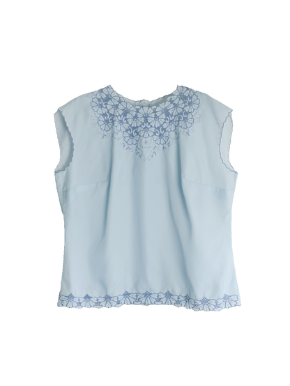 Flower embroidery Tops