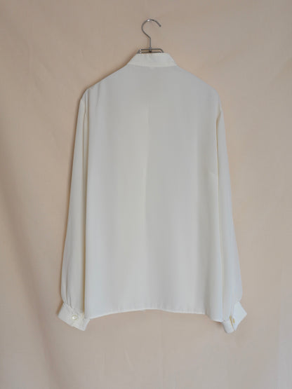 Stand collar Pleats Blouse