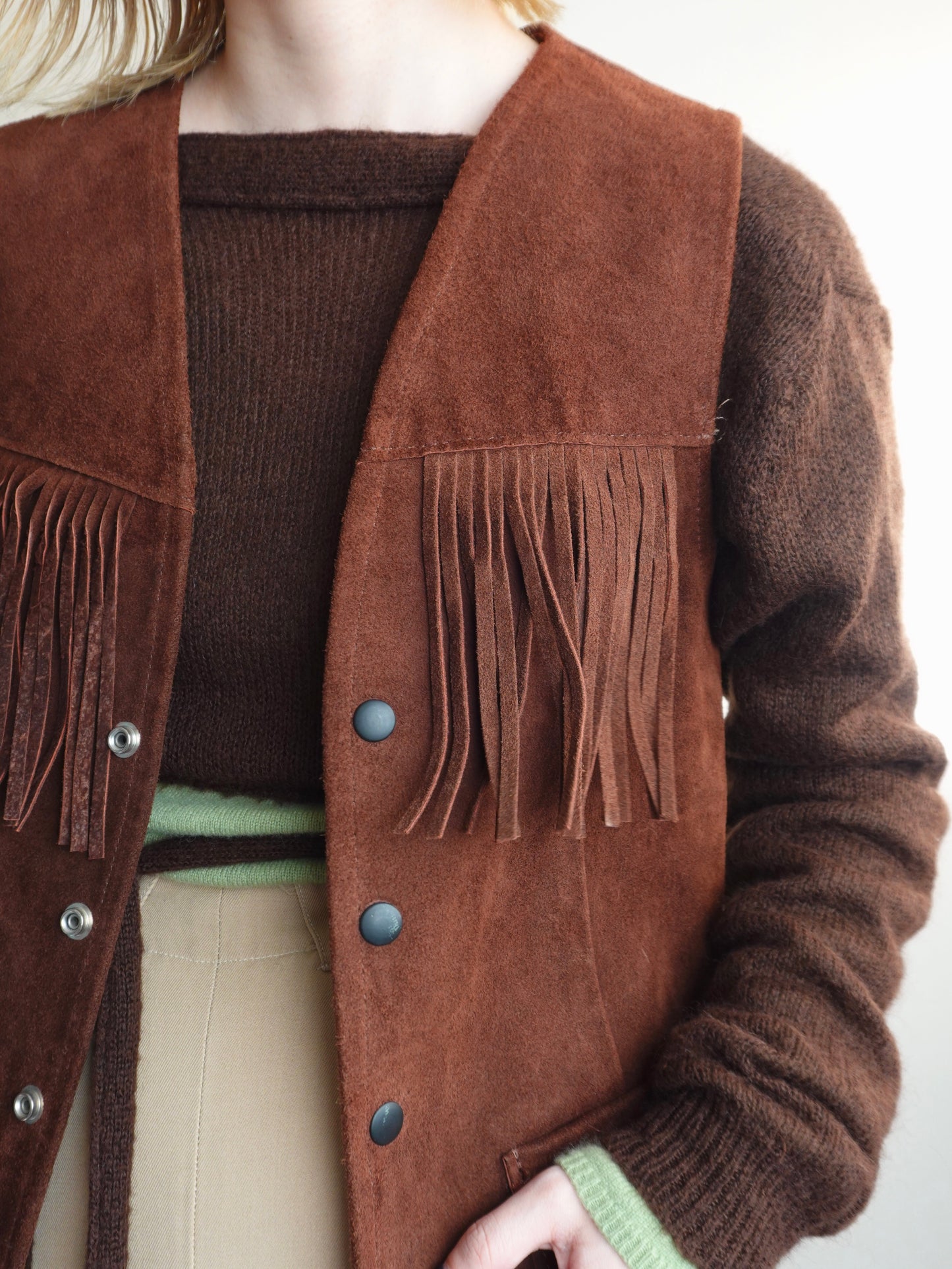 Suède Fringe Vest