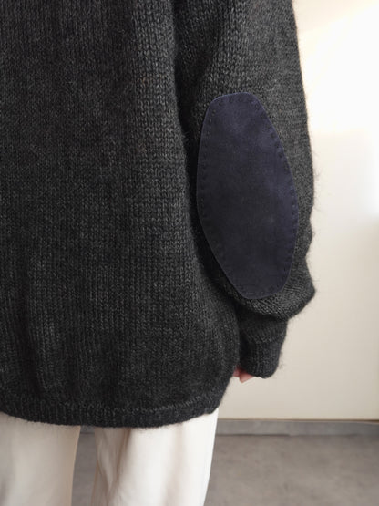 Elbow patch Vneck Knit