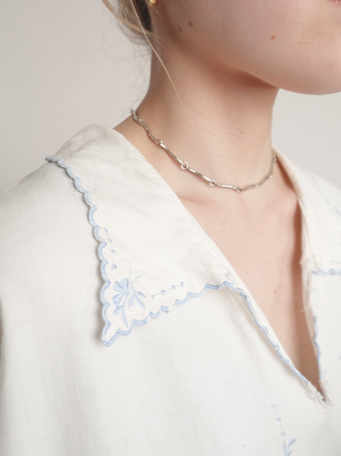 Embroidery Long Shirt Dress