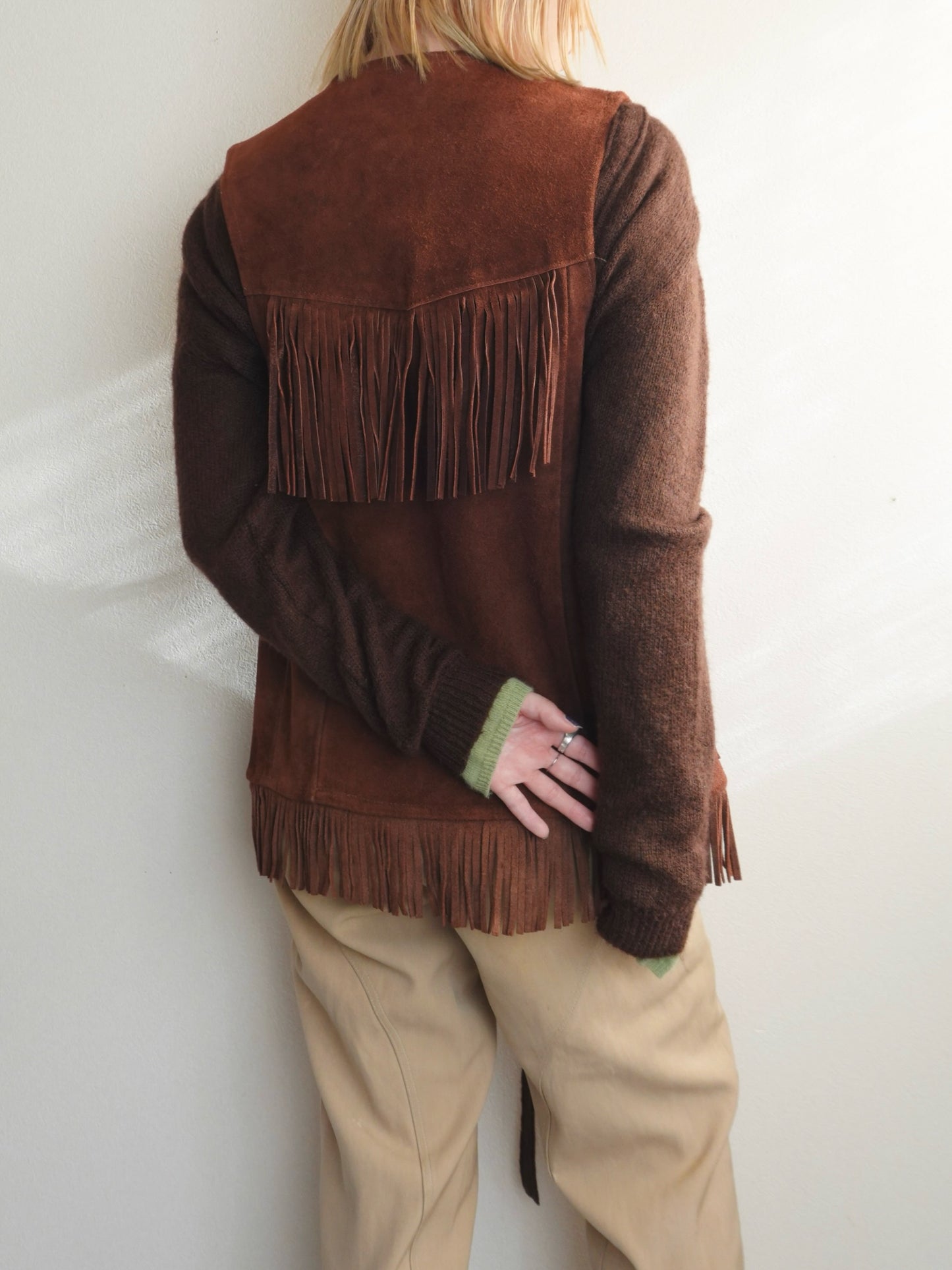 Suède Fringe Vest