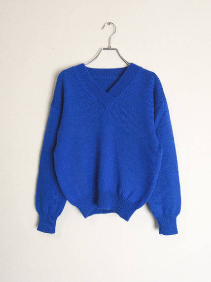 Royal blue Vneck Knit