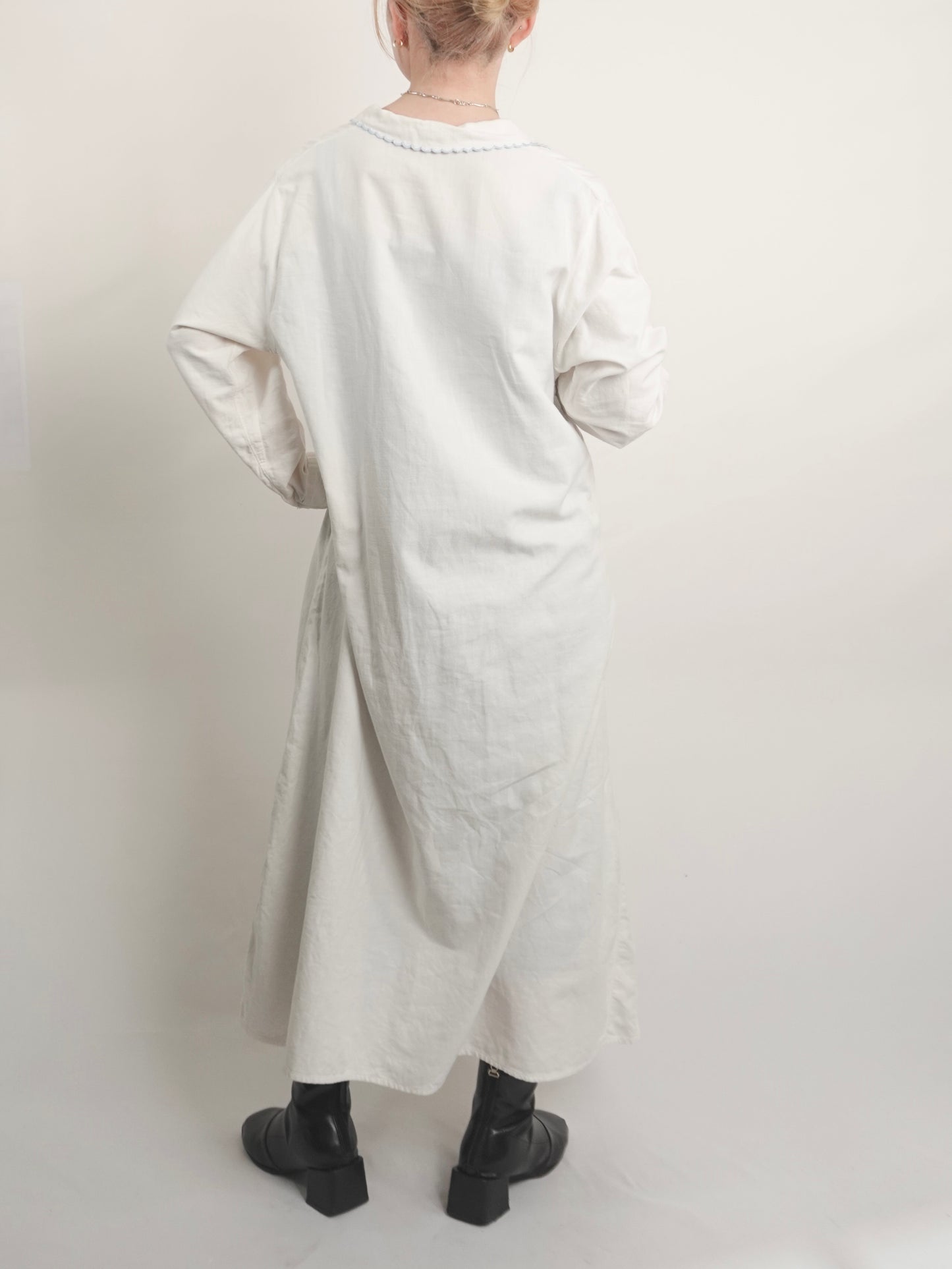 Embroidery Long Shirt Dress