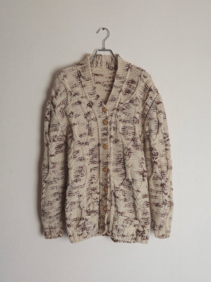 Marble Cable Knit Cardigan