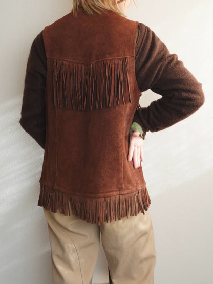 Suède Fringe Vest