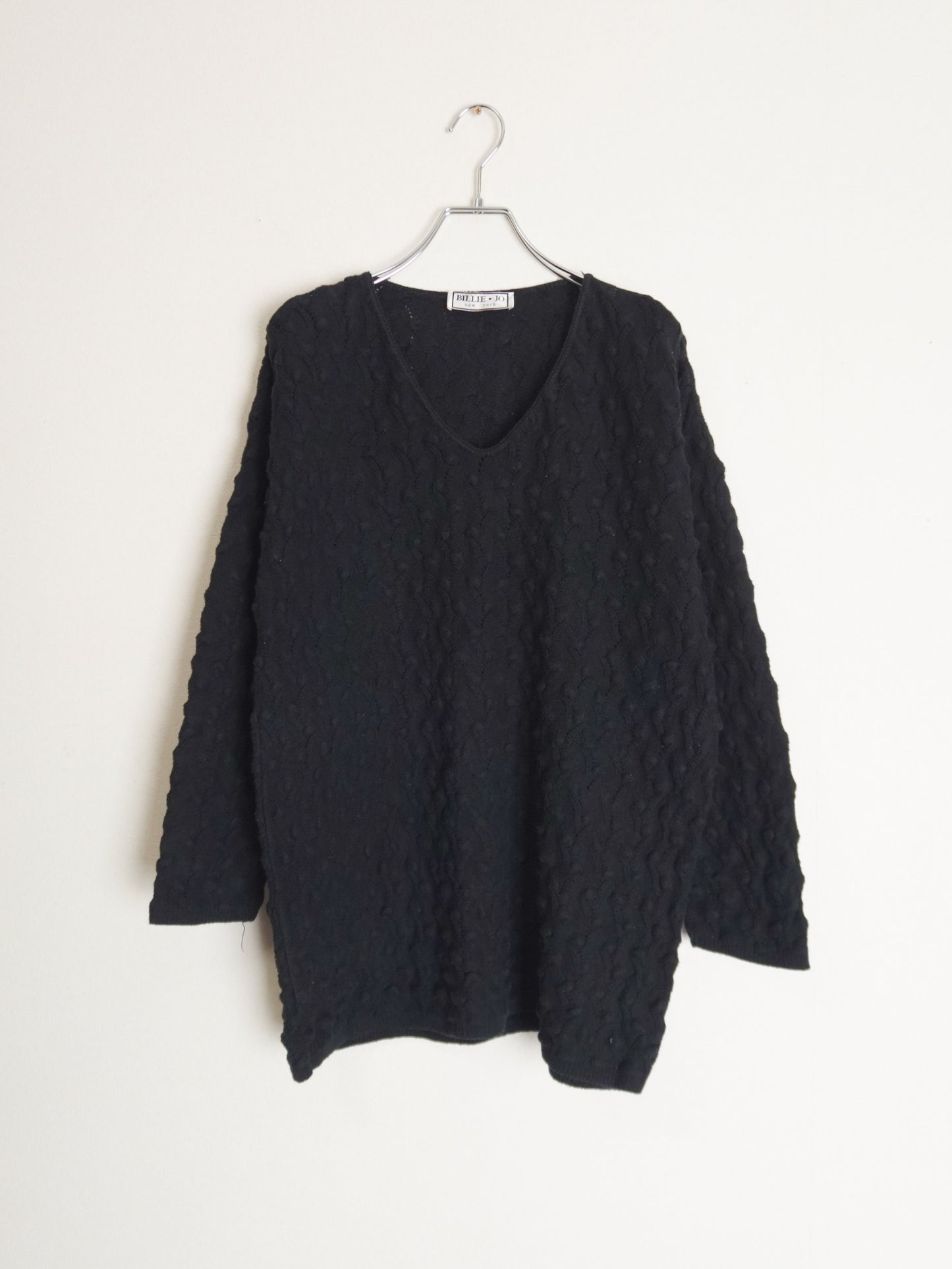 Popcorn Vneck Knit