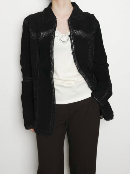 Suede Patchwork Shirt