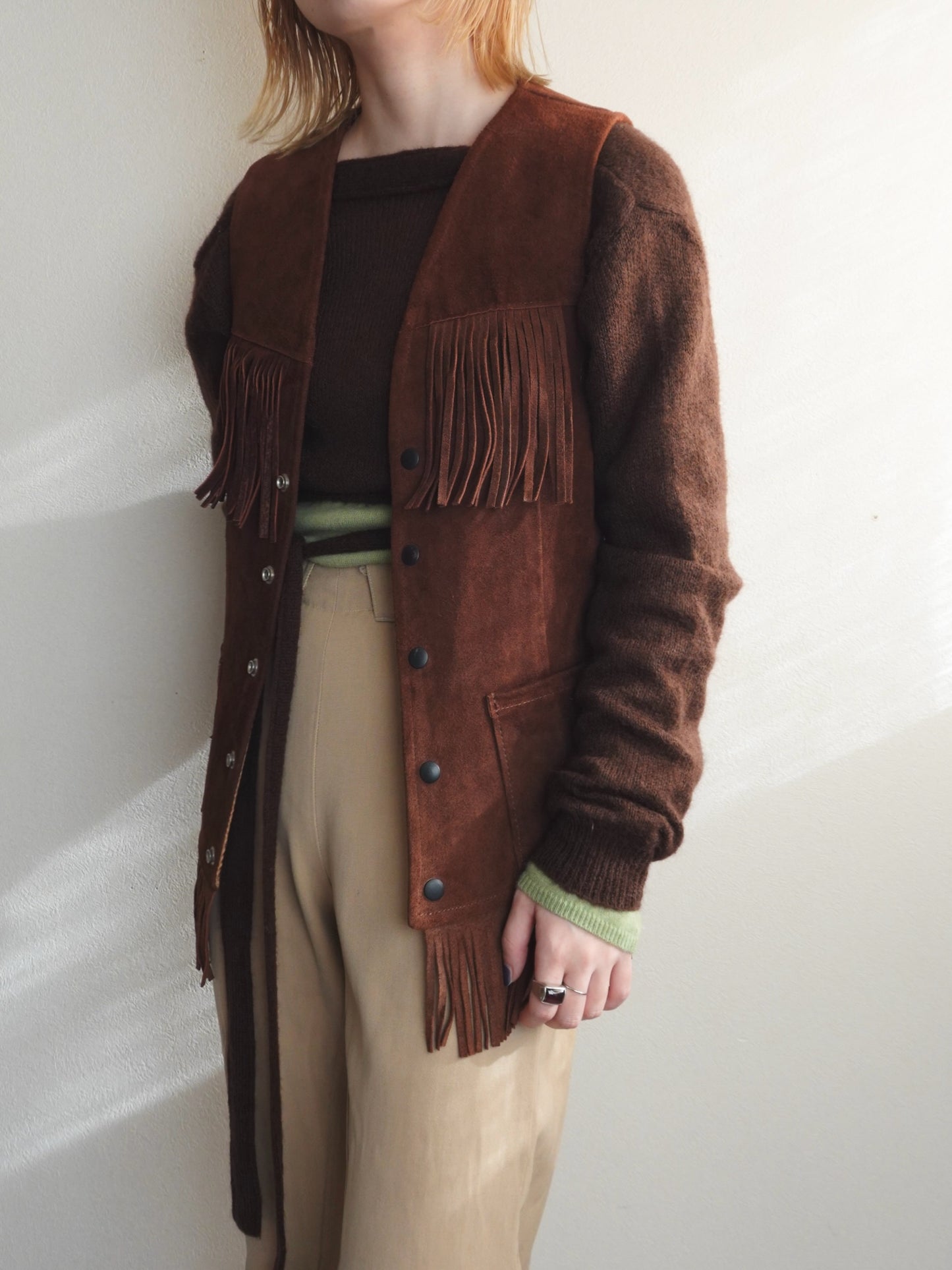 Suède Fringe Vest