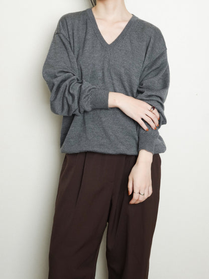 Merino Wool Vneck Knit