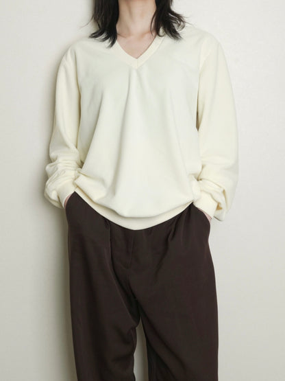 Fleece Vneck Tops
