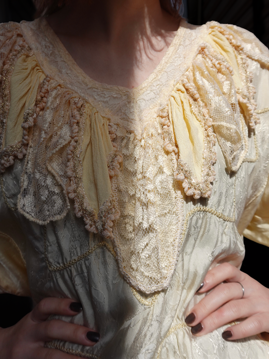 Satin Frill Lace Tops