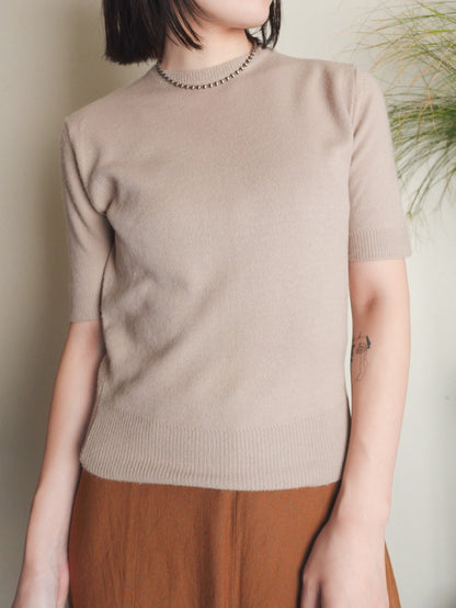 Half sleeve Knit BEIGE