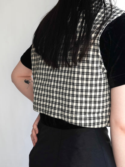 Check Short Vest