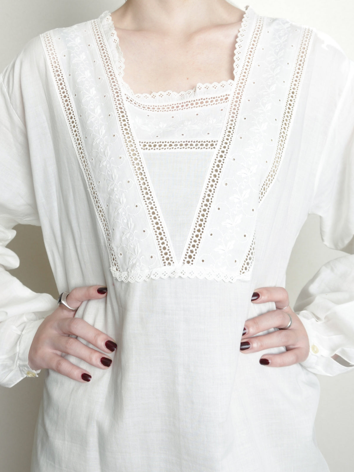 ~80s Cotton Lace Onepiece