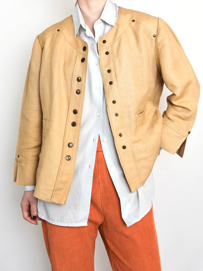 No collar Studs Jacket
