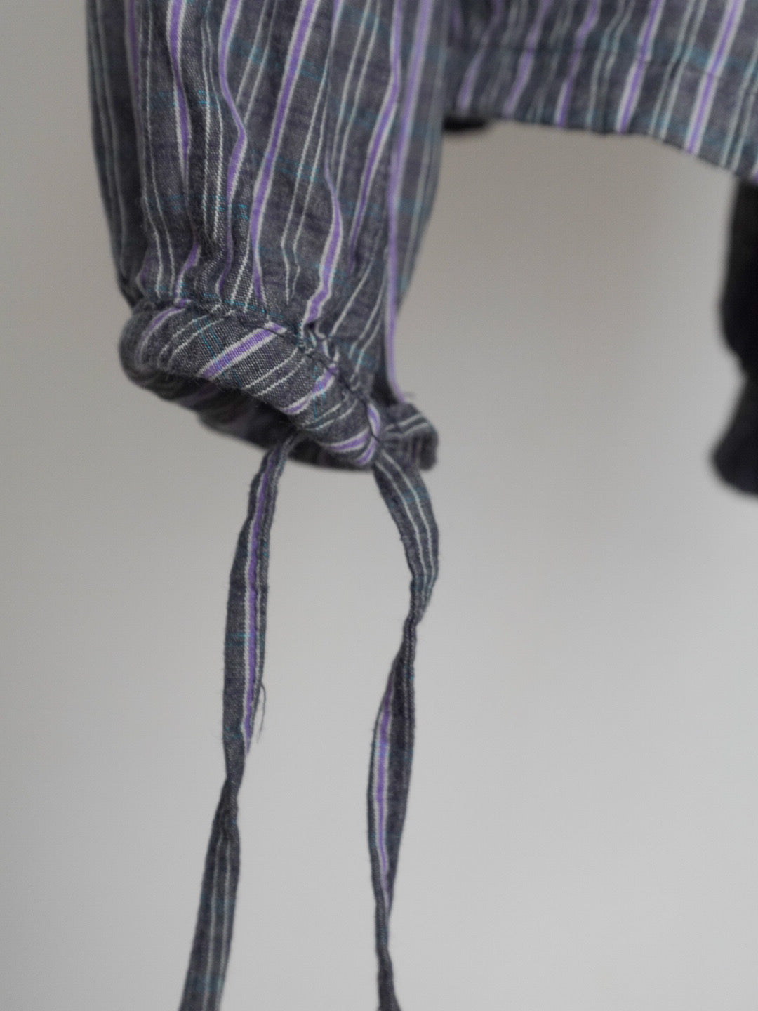 Stripe Stand Collar Blouse