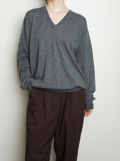 Merino Wool Vneck Knit