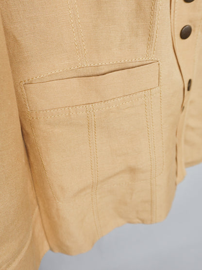 No collar Studs Jacket