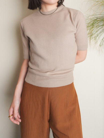 Half sleeve Knit BEIGE