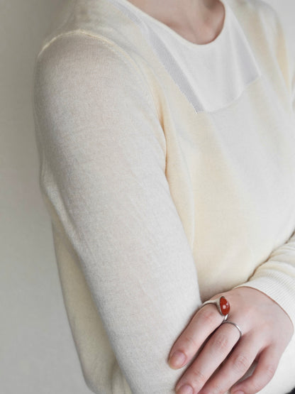 Sheer Panel Knit