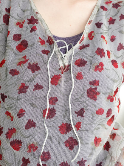 Sheer Flower Tops