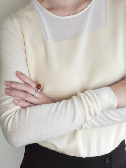 Sheer Panel Knit