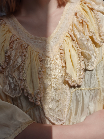 Satin Frill Lace Tops
