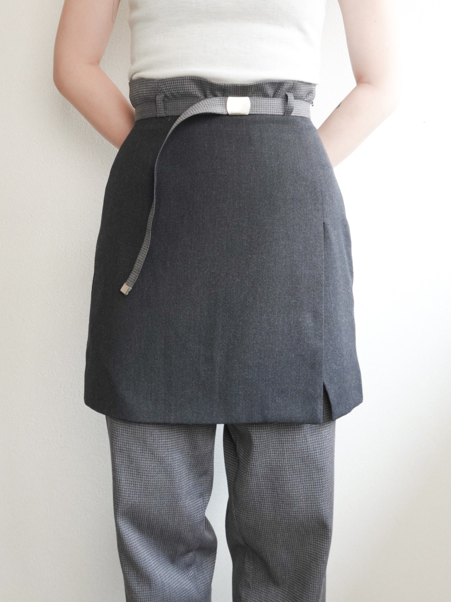 Slit Mini Skirt