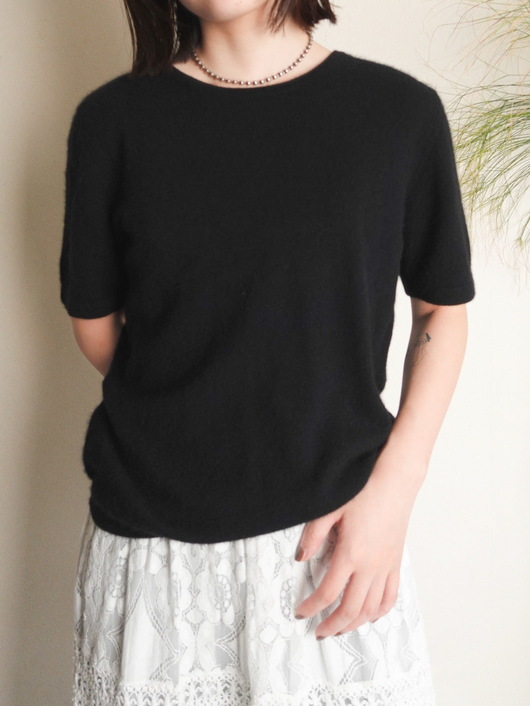 Cashmere Half sleeve Knit