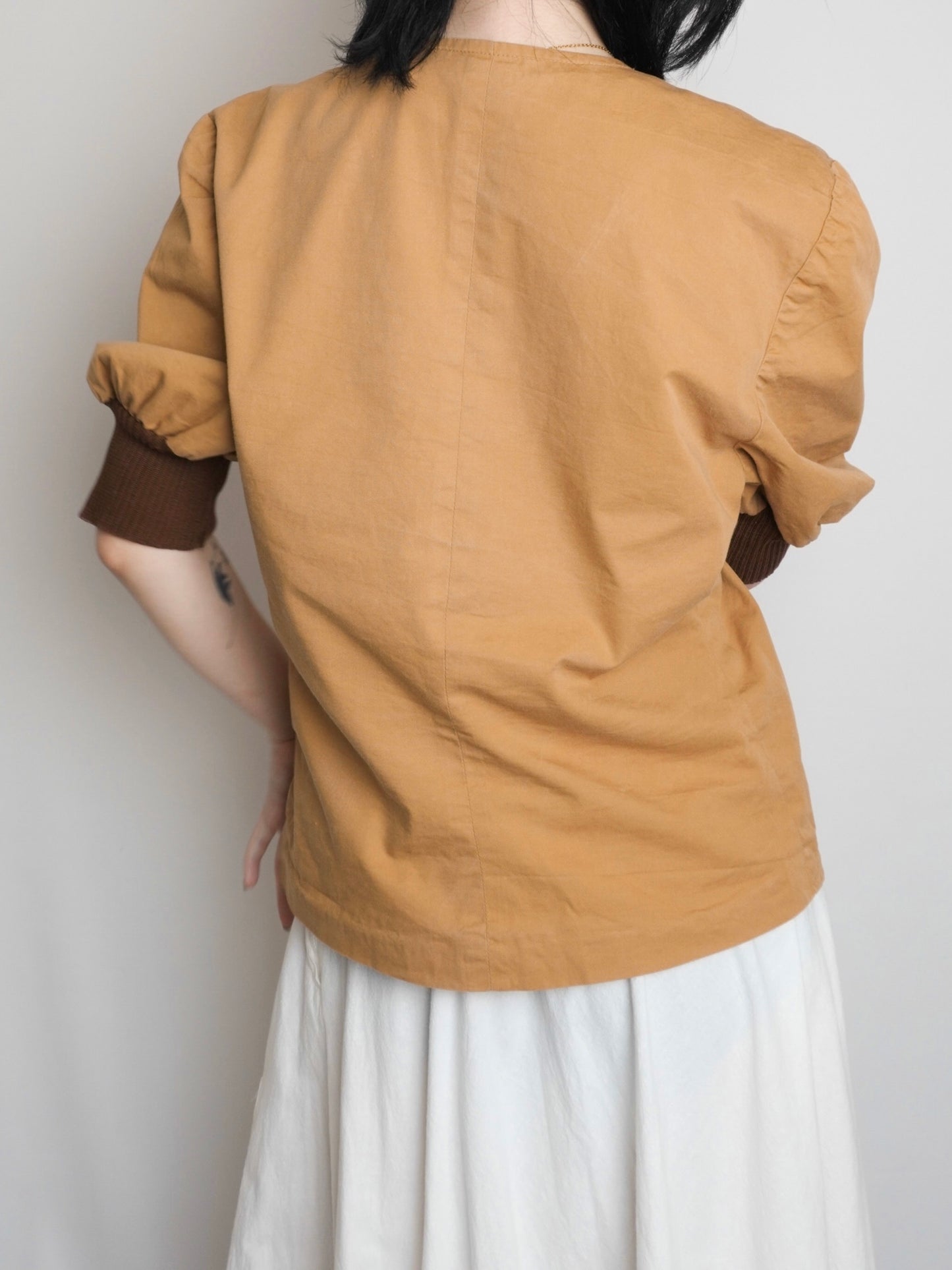 Puff Sleeve V-Neck Tops