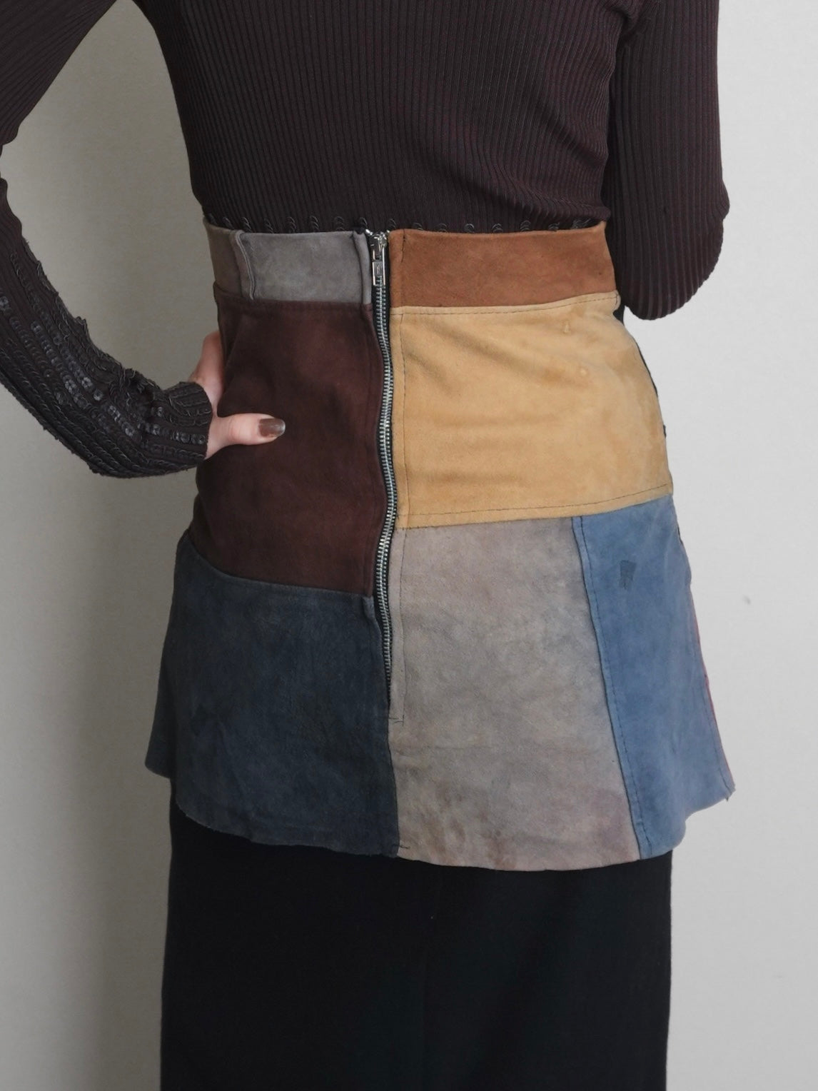 Patchwork Suède Skirt