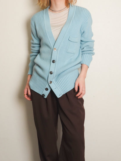 Light Blue Button Cardigan