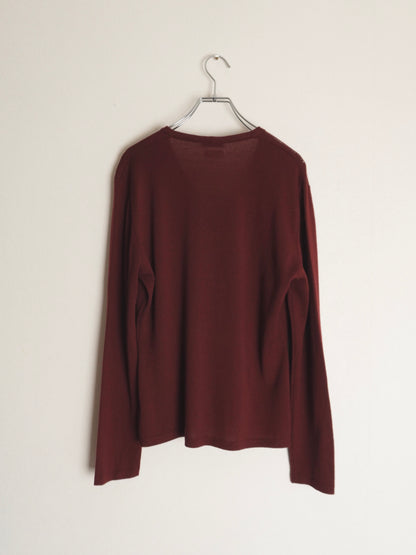 Burgundy Knit Cardigan