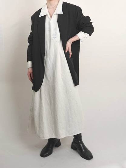 Embroidery Long Shirt Dress