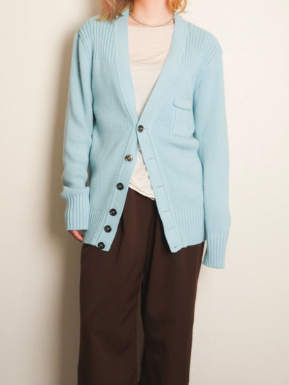 Light Blue Button Cardigan