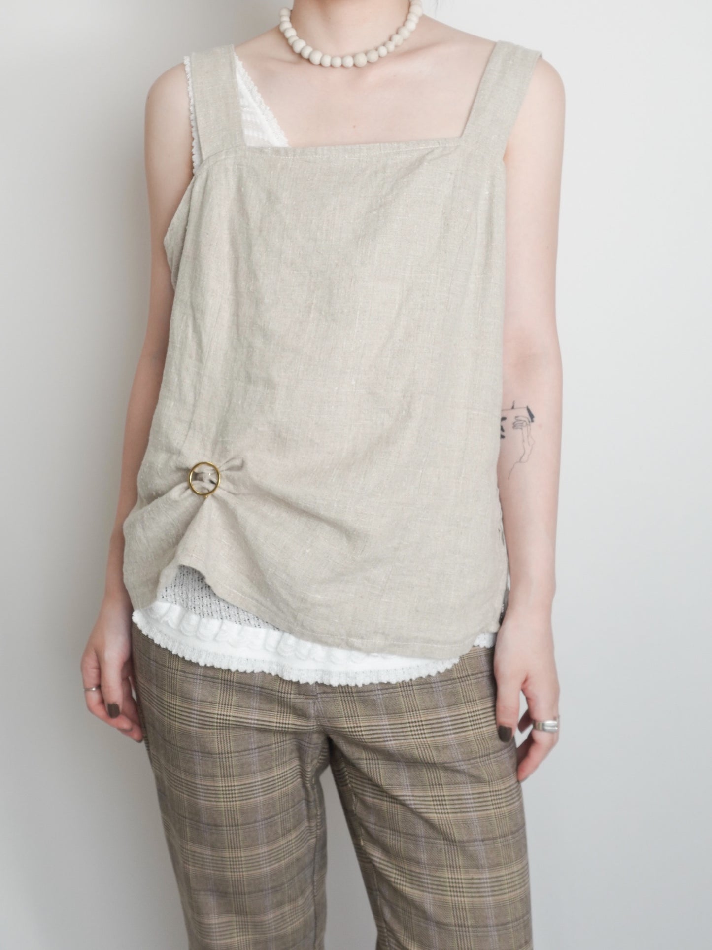 Linen Square neck Camisole