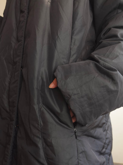 Padded Stand Collar Long Coat