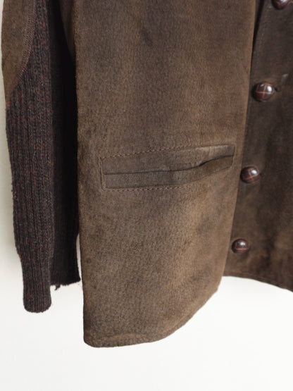 Suede Knit Docking Cardigan