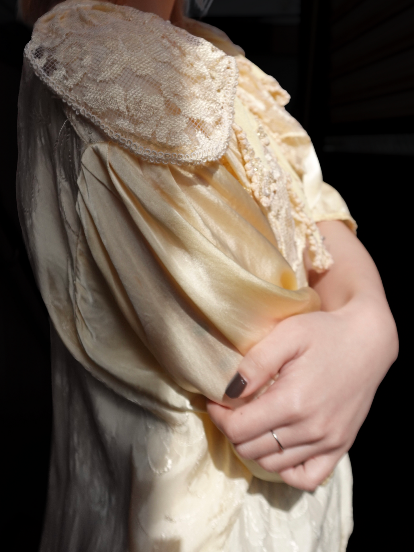 Satin Frill Lace Tops