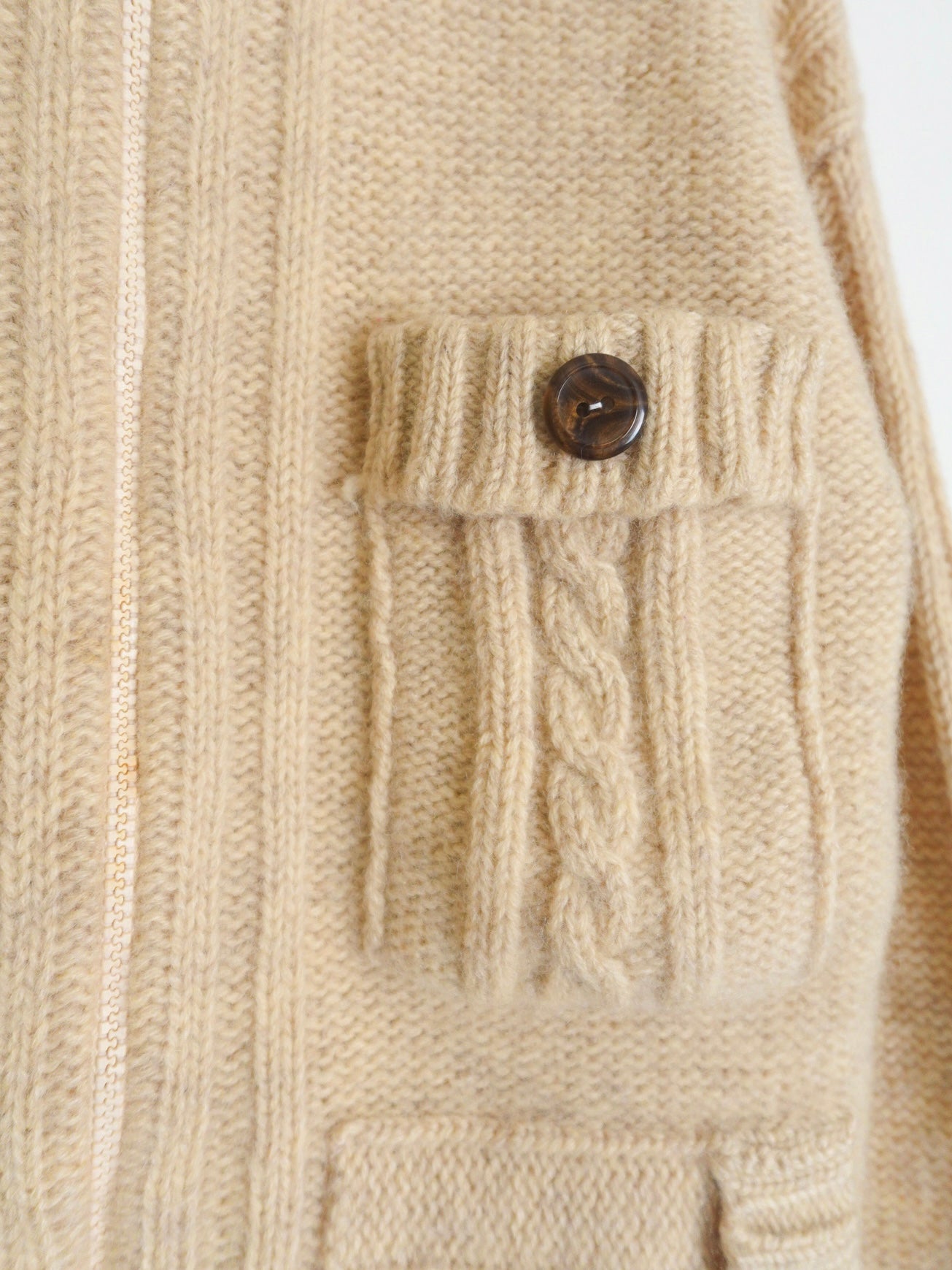 70s~ Cable Full zipup Knit