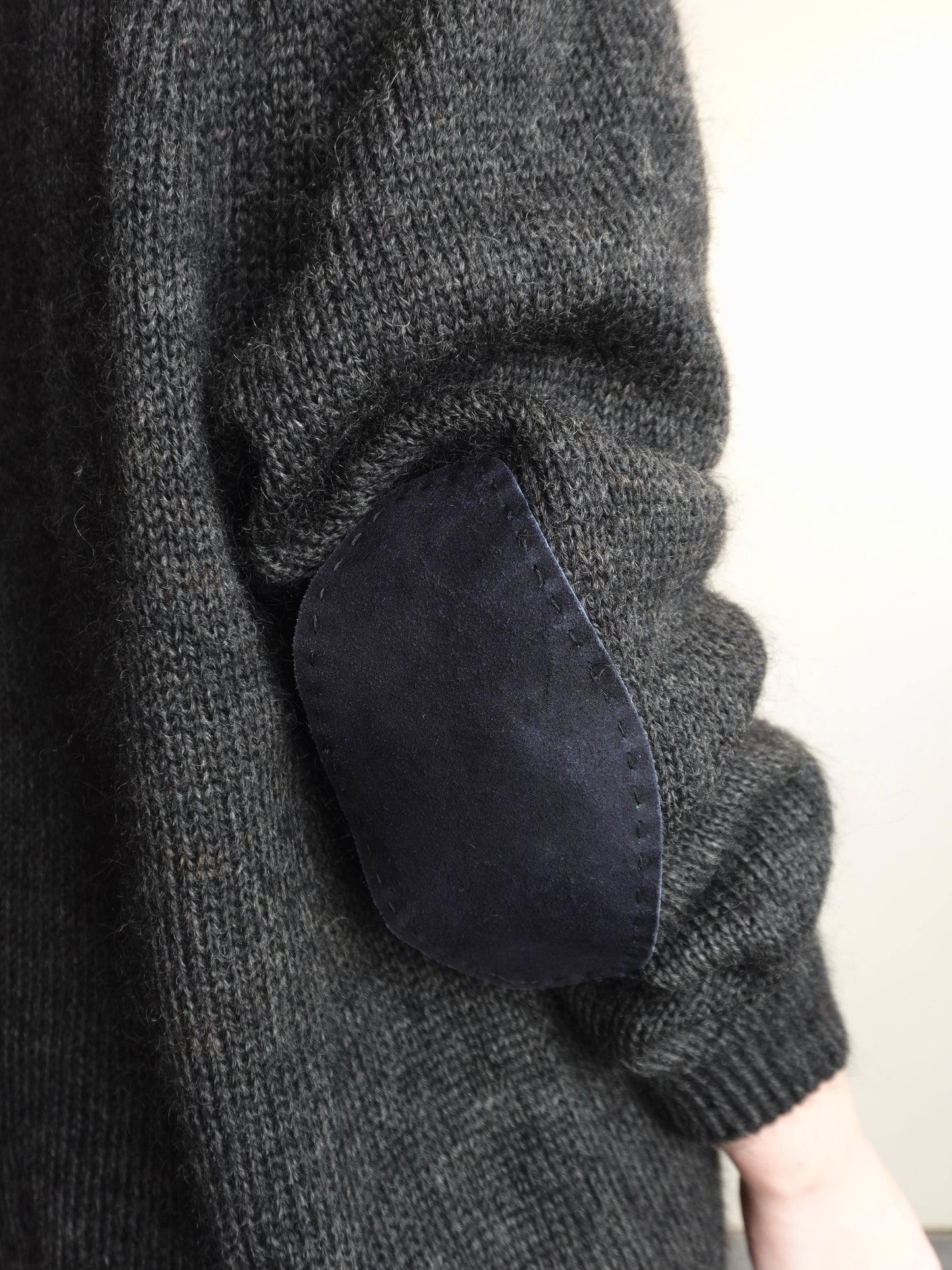 Elbow patch Vneck Knit