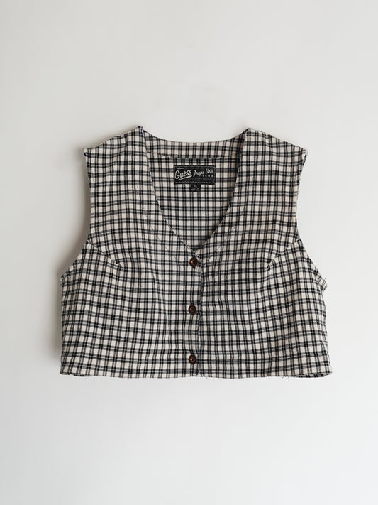 Check Short Vest