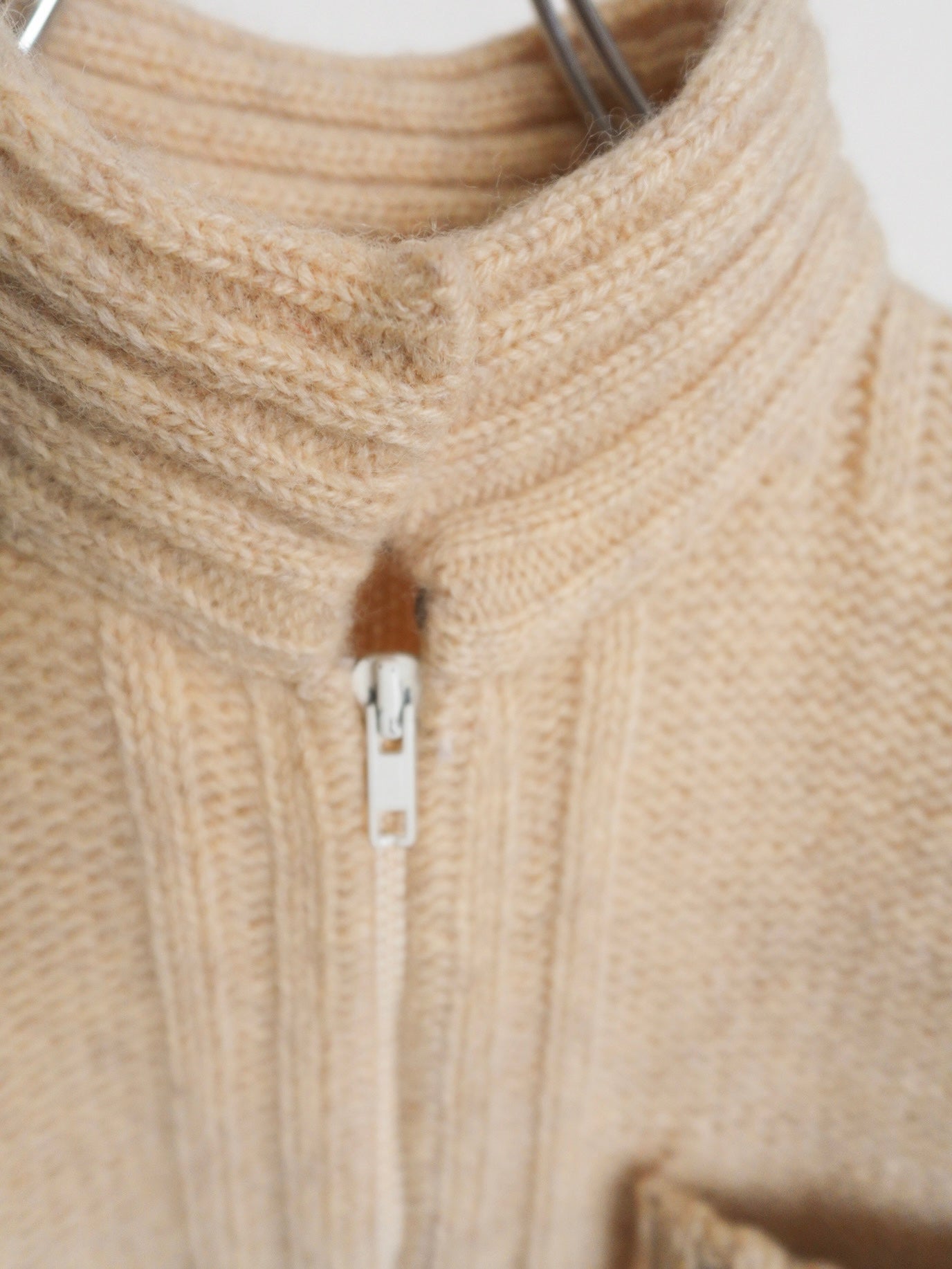 70s~ Cable Full zipup Knit